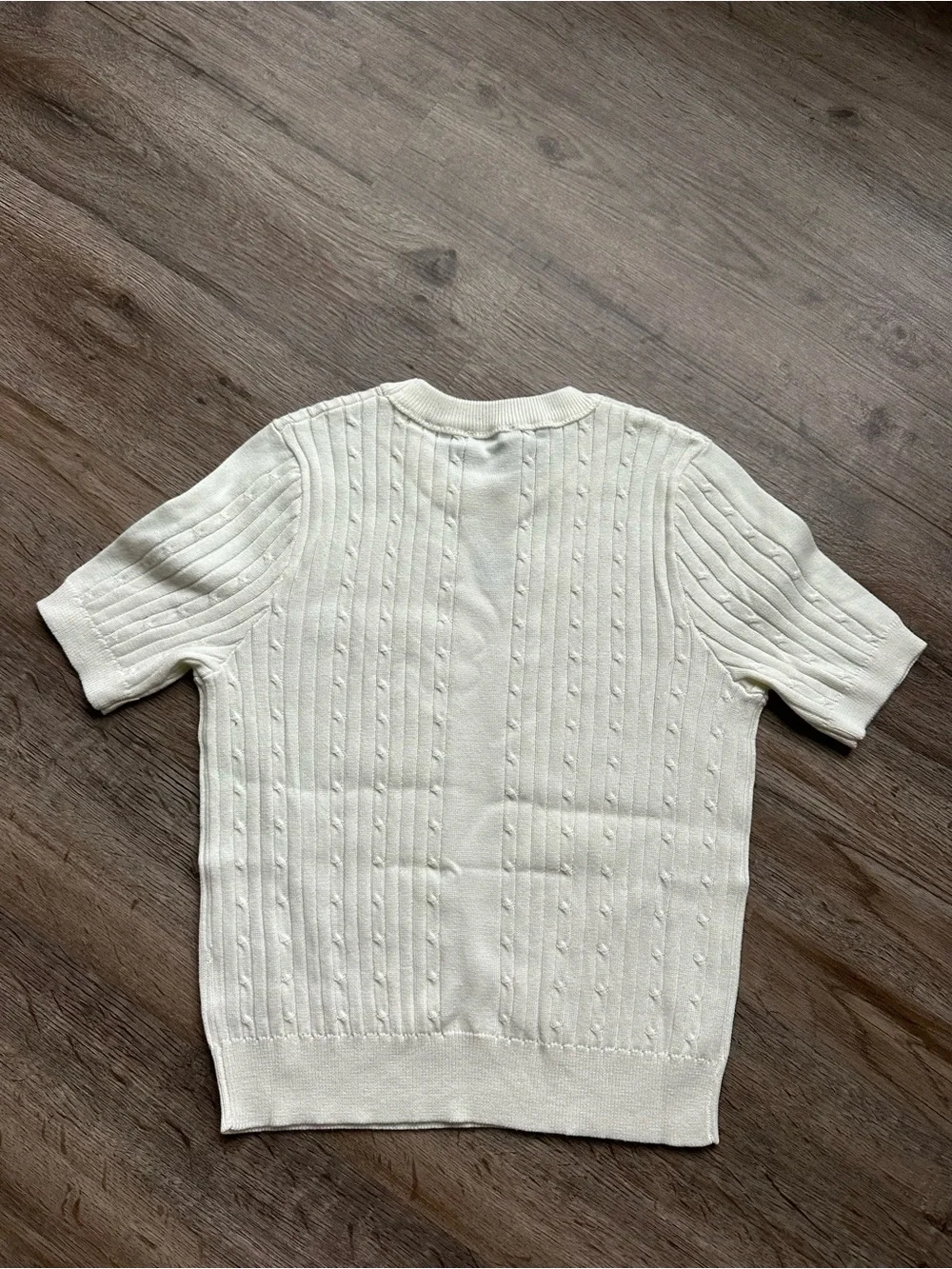 CHANEL Ivory Short-sleeve Knit top